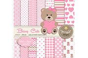 Beary Cute Digital Paper Clipart, a Pattern Graphic by JennyL Designs (Thumbnail 1 of 3)