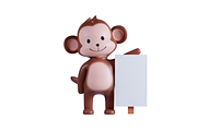 3D Pack Cute Animal Monkey, an Animal 3D Model by Astuti Studio (Thumbnail 5 of 11)