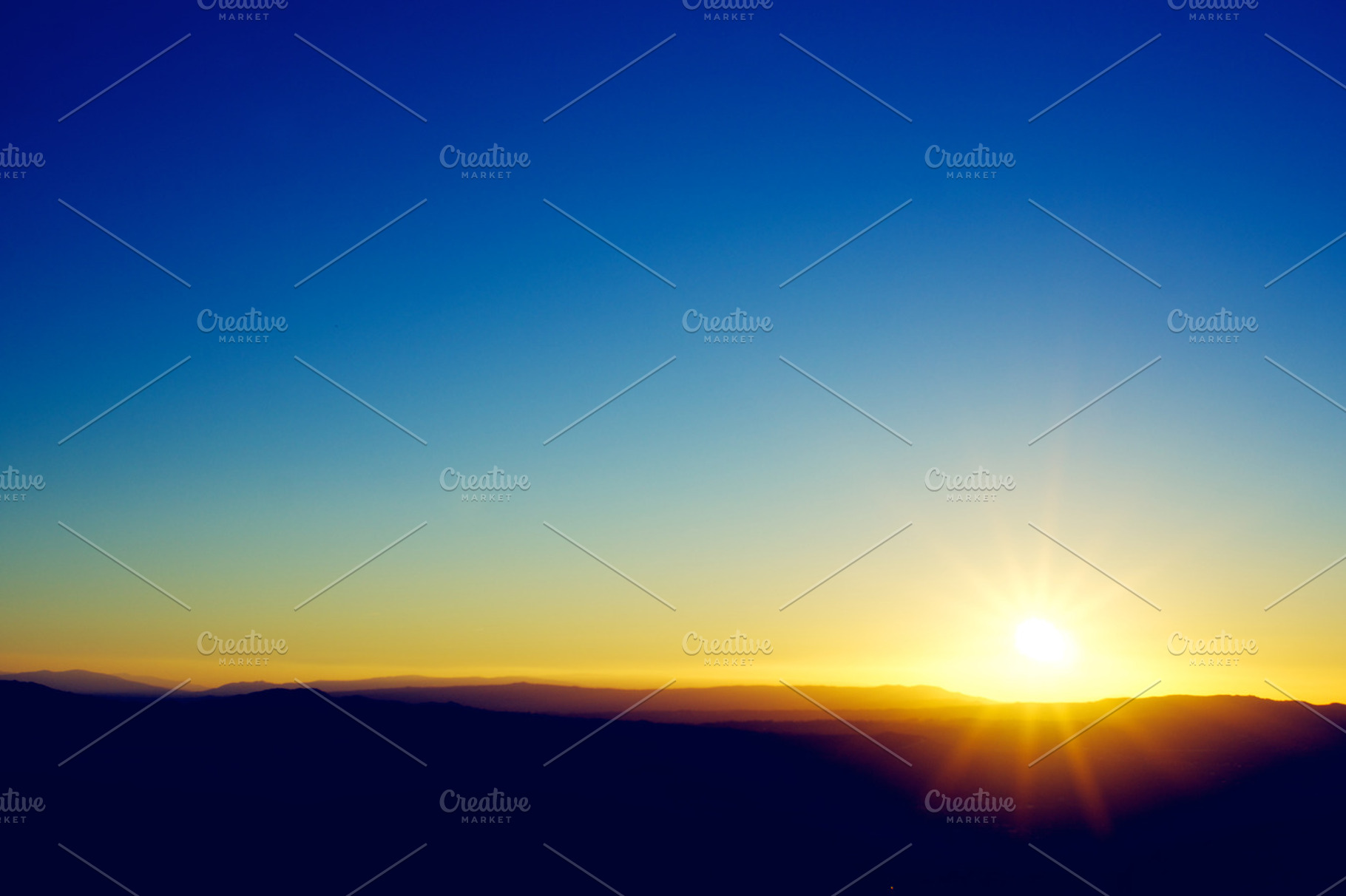 Sunset Blue And Orange