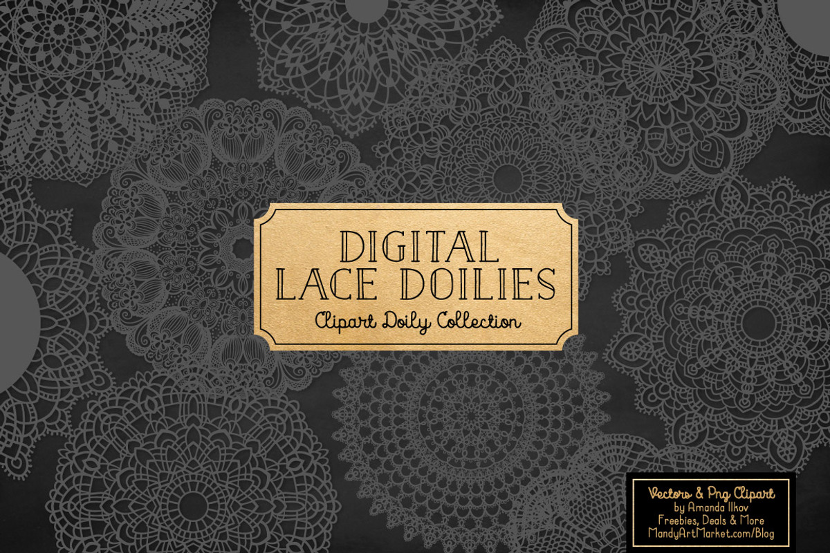 Pewter Grey Round Lace Doilies, an Illustration by Amanda Ilkov (Photo 2 of 4)