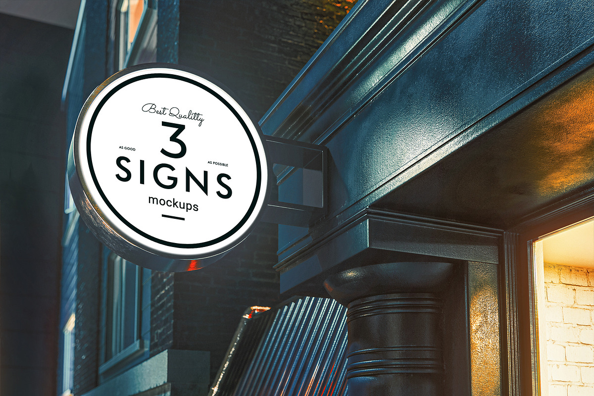 3 Signs MockUps, a Product Mockup by As Good As Possible (Photo 4 of 4)