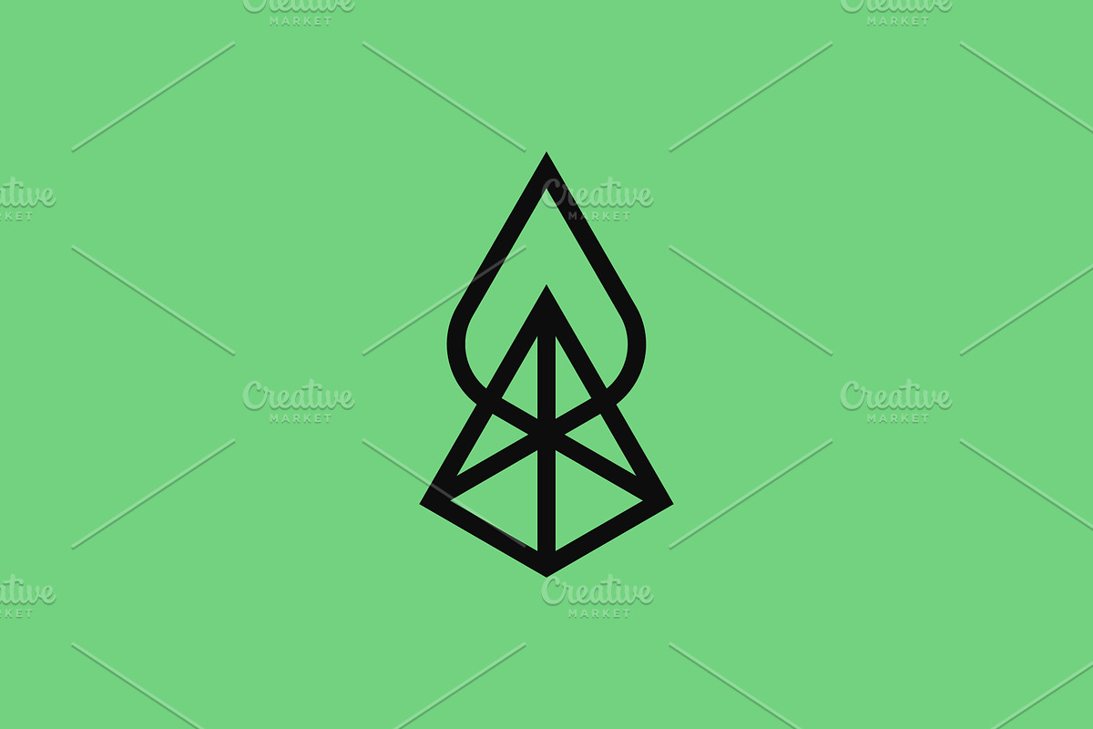 monoline fire tower oil energy logo, a Branding & Logo Template by Rasagama Studio