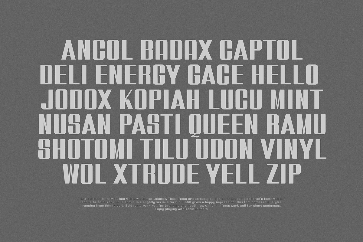 Kobutuh, a Font by OWL KING (Photo 3 of 7)