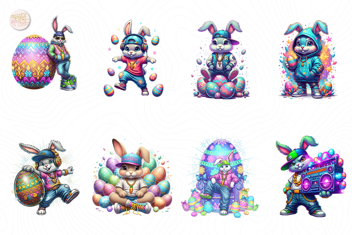 Hip Hop Bunny PNG Clipart, Urban., an Animal Illustration by KennedyStudio (Photo 2 of 5)
