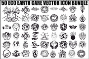 Eco Earth Care Vector Icon Bundle, an Illustration by Designs_River (Thumbnail 1 of 51)