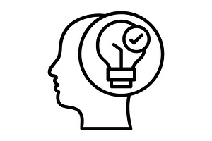 Creative mind Line Icon, an Icon by Pexelpy