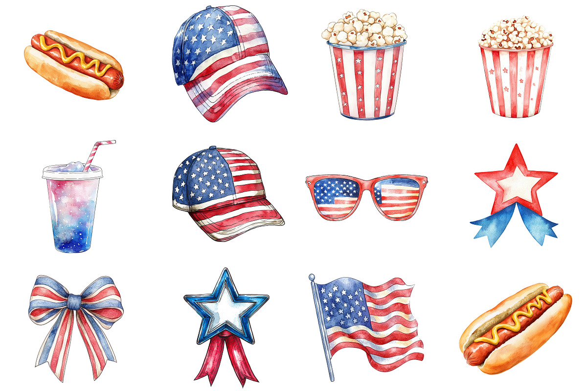 80s 4th of July Patriotic USA, a Seasonal Illustration by CitraGraphics (Photo 2 of 6)