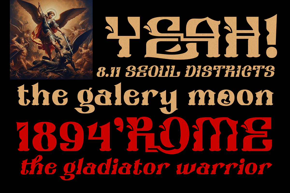 Oreyohi - Vintage Fancy Font, a Blackletter Font by madeDeduk (Photo 5 of 10)