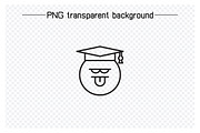 Student Line Emoticons Set, an Outline Icon by Designfour (Thumbnail 6 of 7)