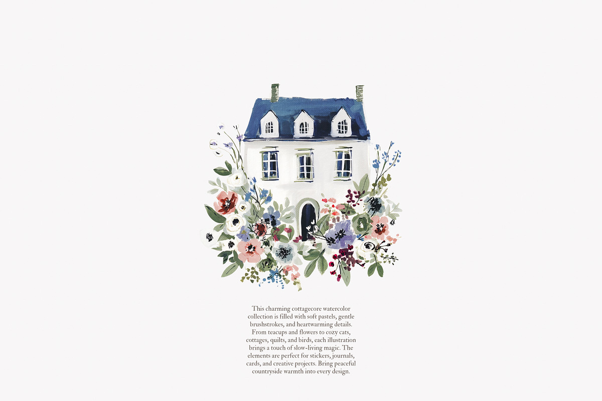whimsical watercolor castle clipart, a Decorative Illustration by Patishop Art (Photo 5 of 10)