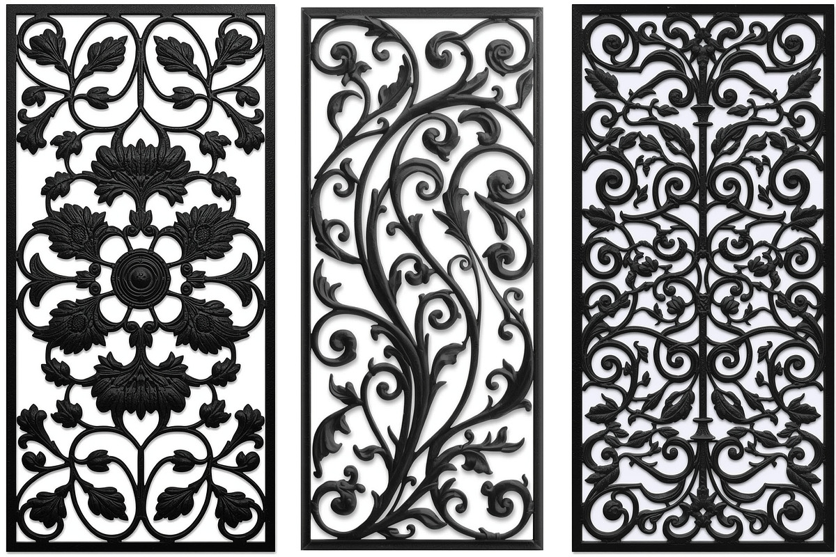 Decorative Floral Panel Silhouette, an Illustration by musafir_fashion (Photo 5 of 21)