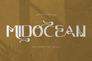 Midocean - Decorative Sans Font, a Sans Serif Font by PutraCetol Studio (Thumbnail 1 of 11)