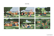 Farmer Market & Park People Scenes, a Person Illustration by LyubovZaytseva (Thumbnail 4 of 24)