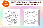 Cute Squishmallow Coloring Page, an Animal Illustration by Salaly (Thumbnail 2 of 9)
