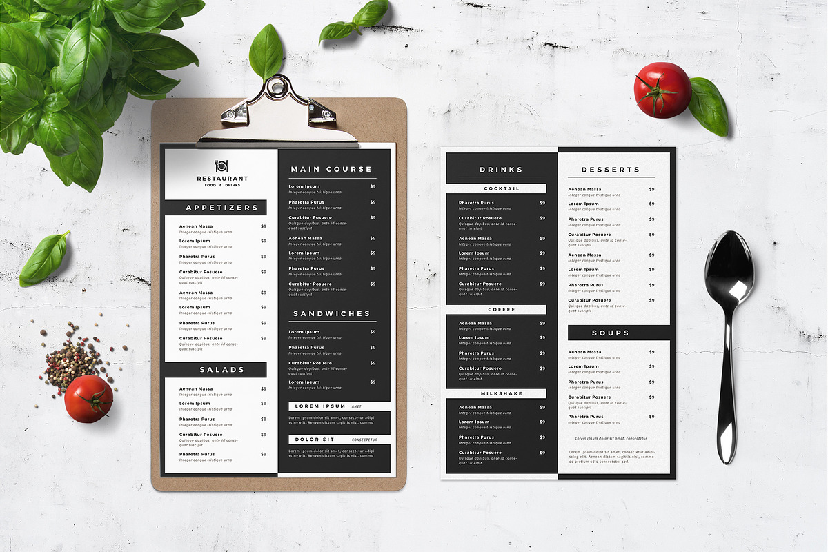 Simple Food Menu