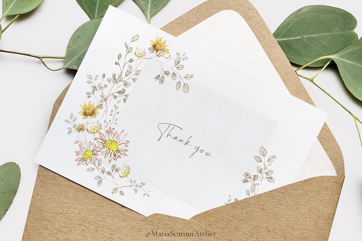 Romantic Watercolor Floral Frames, a Decorative Illustration by MariaScaroniAtelier (Photo 13 of 14)