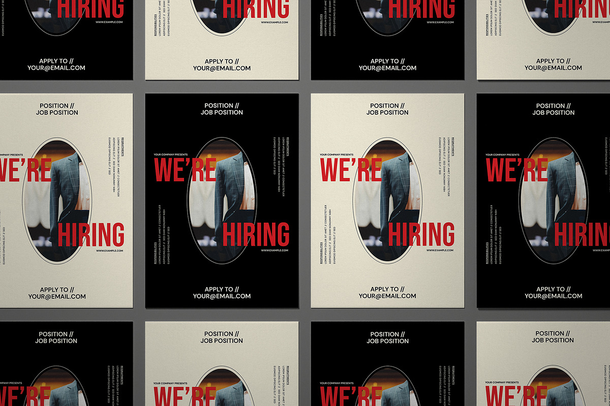 Job Vacancy Flyers, a Flyer Template by Pi Plus Graphic (Photo 4 of 4)