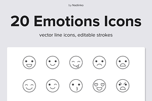 Emotions Line Icons