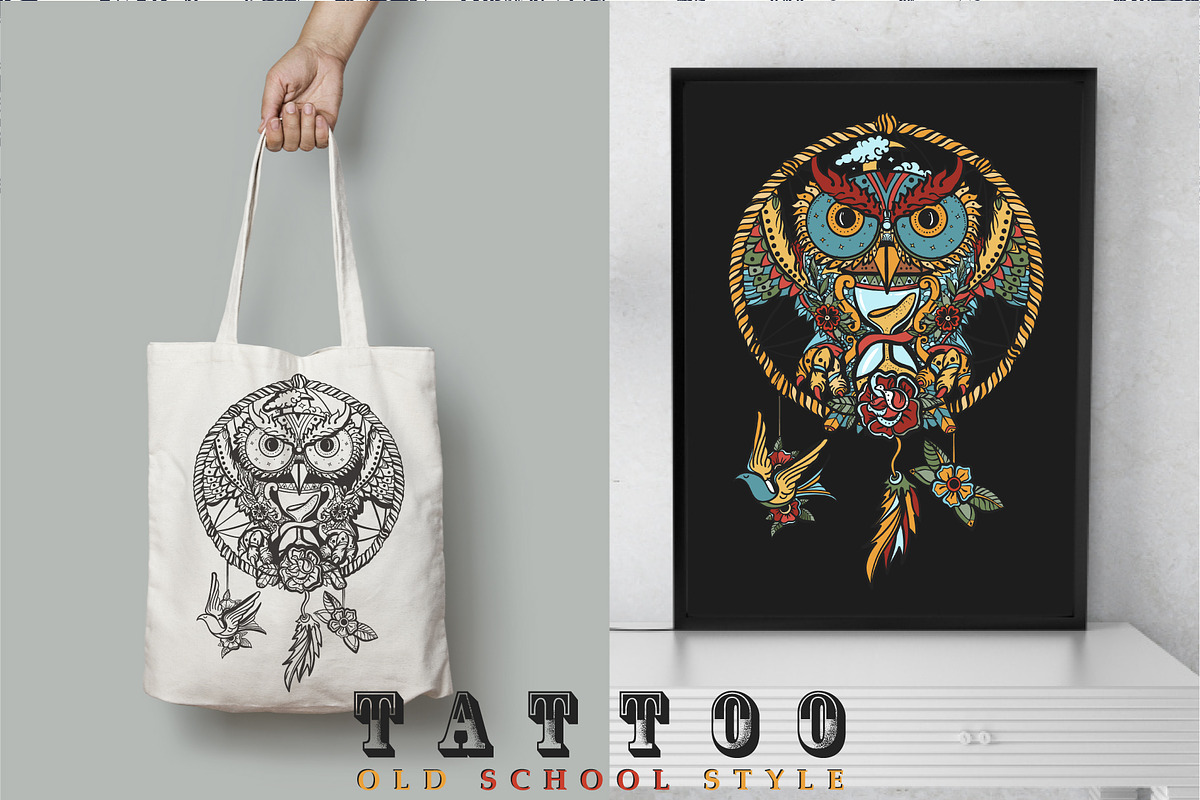 Native Americans old school tattoo, a Background Graphic by intueri (Photo 7 of 8)