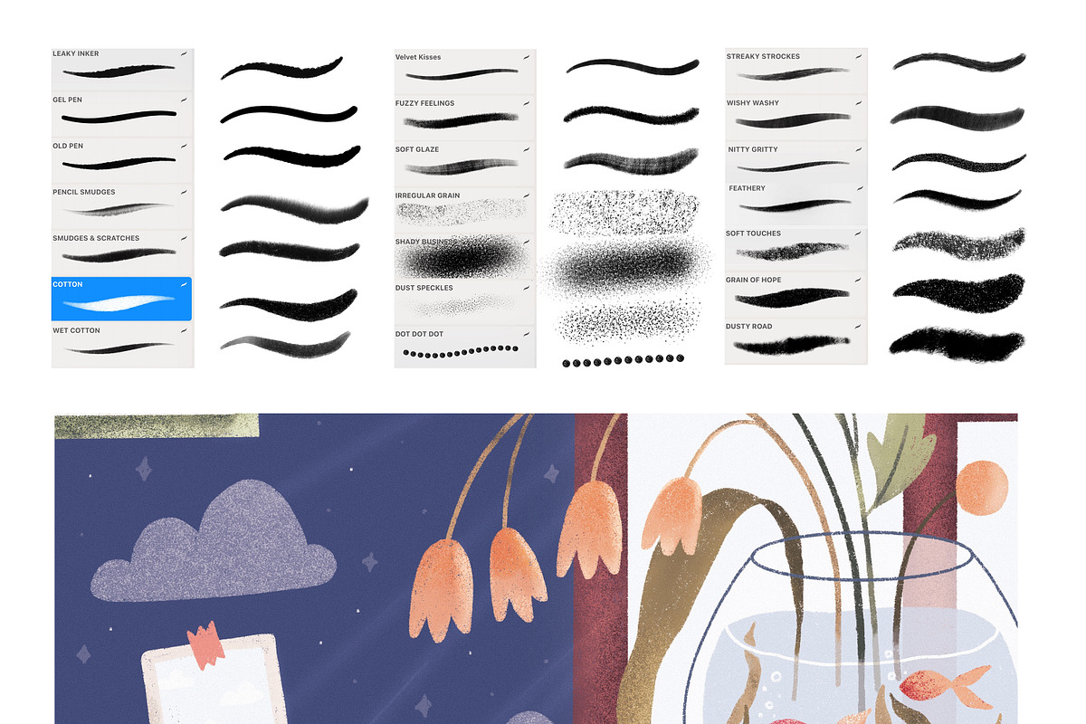 Soft days brush set., a Brush Add-On by Sentimental postman (Photo 4 of 5)