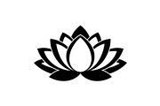 Lotus Flower Vector Icon Bundle, an Illustration by yasushie (Thumbnail 39 of 51)