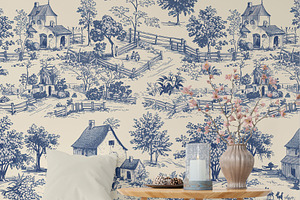 Toile De Jouy Print Design Patterns