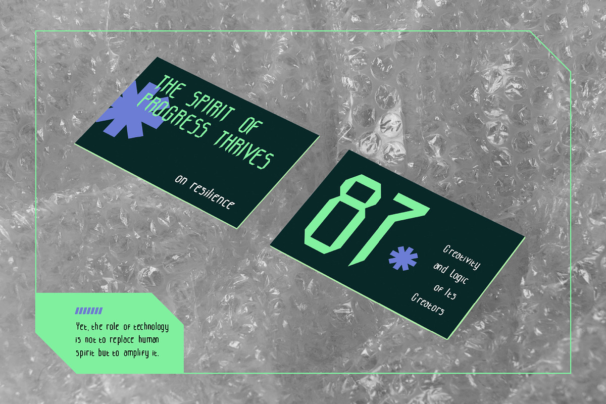 Techvora Futuristic Font, a Sans Serif Font by Vadovastd (Photo 4 of 7)