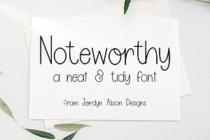 Noteworthy, Neat Sans Serif Font