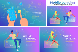 Mobile banking and payments online, a Finance Illustration by Julia Tim