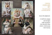 Baroque Royalty Animals Postcards, an Illustration by The Dutch Lady Designs (Thumbnail 7 of 7)
