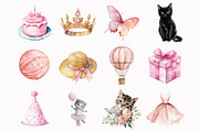 Watercolor Kitten Clipart, a Seasonal Illustration by Design Market (Thumbnail 4 of 5)