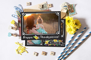 Thanksgiving Card Chalk Frames