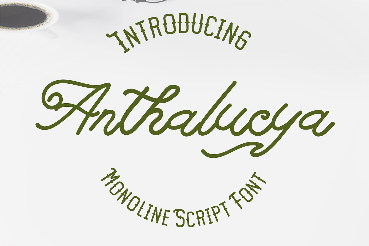 Anthalucya vintages monoline font,