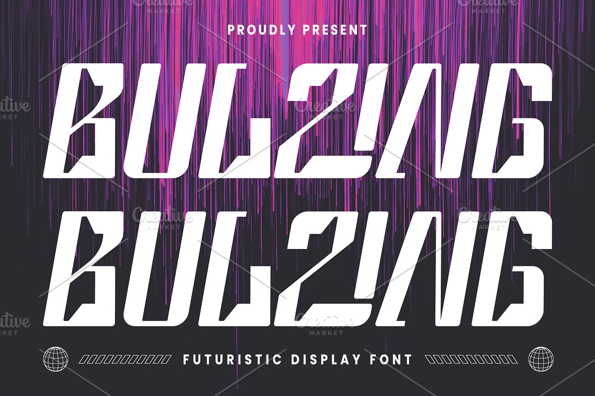 Bulzing - Futuristic font, a Slab Serif Font by Dryy.type (Photo 1 of 10)