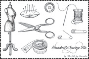 Grandma's Sewing Kit-Hand Drawn Icon, an Icon by alessandra_gonzalez (Thumbnail 2 of 4)