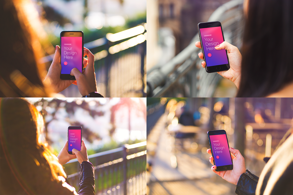 15 PSD Mockups iPhone Outdoor, an iPhone Mockup by Pierre Borodin (Photo 4 of 6)