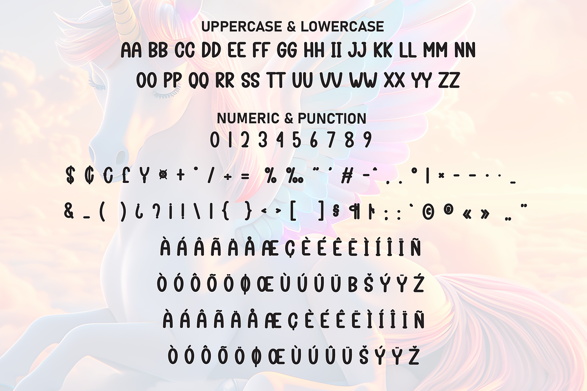 Simple Unicorn | Script Font, a Script Font by Scratchones (Photo 7 of 8)