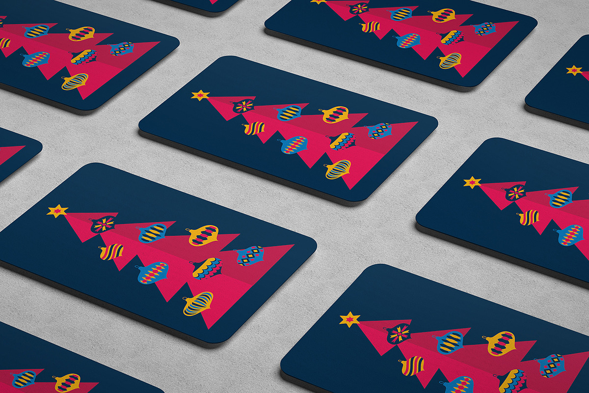 Christmas Card design template, an Illustration by Do2design (Photo 3 of 4)