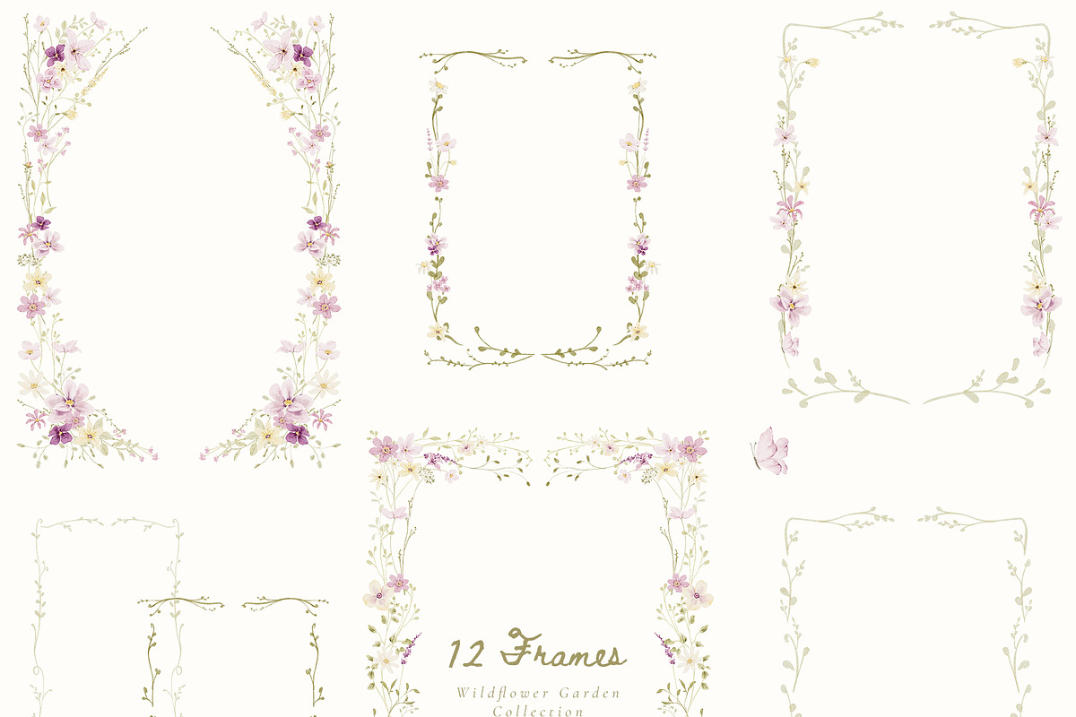 Watercolor Wildflower Garden, a Decorative Illustration by Altea Design Studio (Photo 11 of 18)