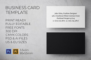 Black Fashion Business Card, a Business Card Template by Layoutlet (Thumbnail 1 of 2)