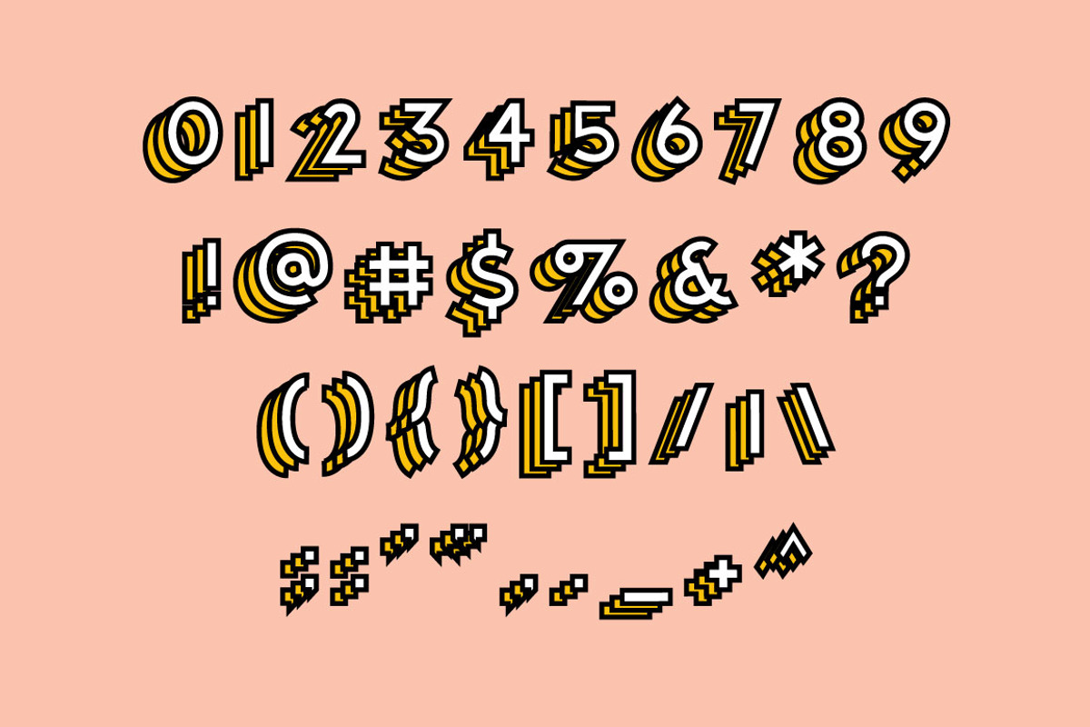 Color Block - Colored Font, a Font by Creative Type