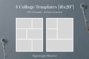 4 16x20 Collage Template PSD, a Templates & Theme by Paperweight Memories (Thumbnail 3 of 5)