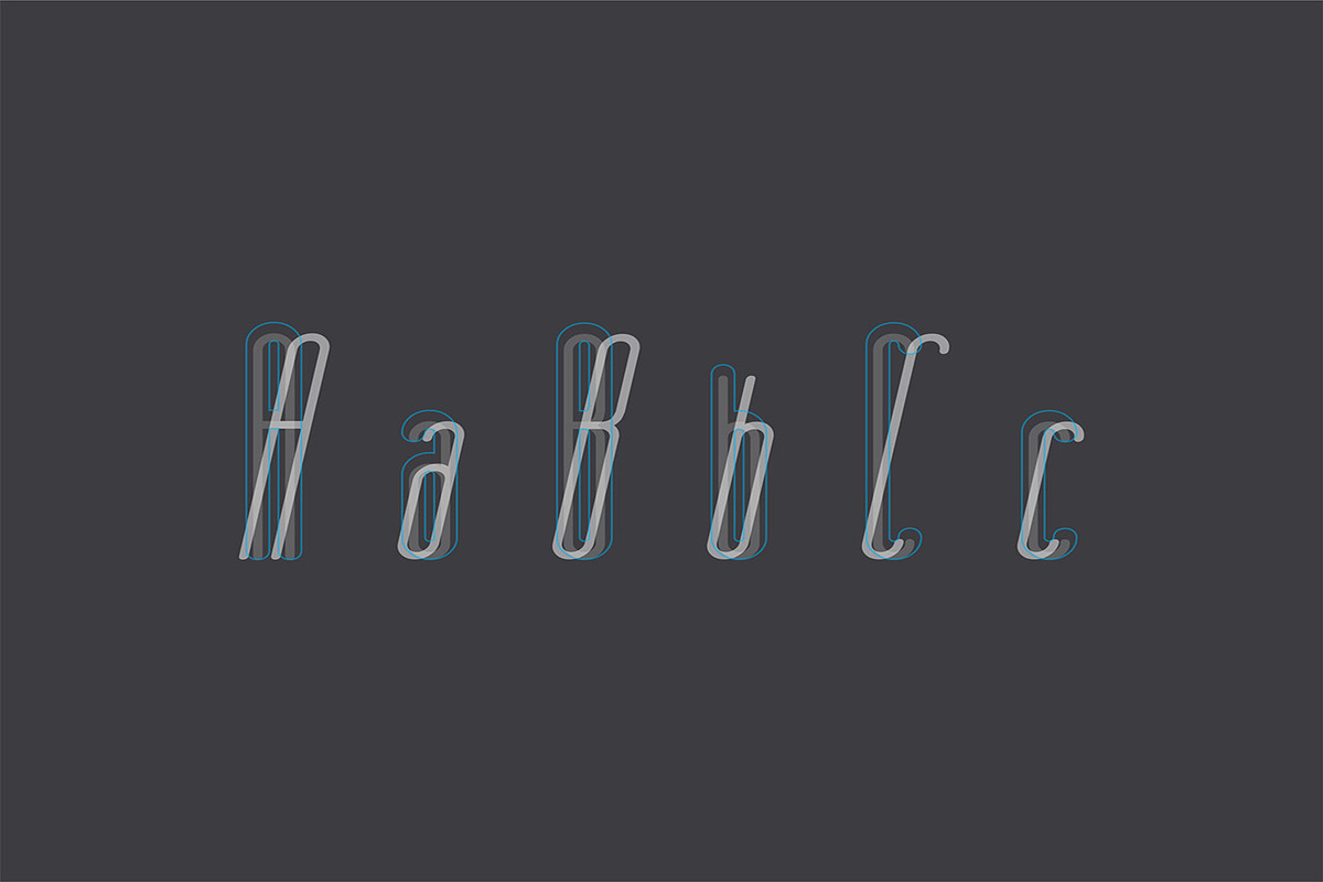 Oliver - modern font - three version preview 3