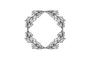 Floral Wreath Circle SVG Bundle, an Illustration by Creativeshirt (Thumbnail 20 of 51)