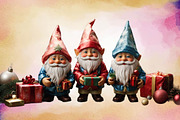 Cute Christmas Gnome Clipart Bundle, a Seasonal Illustration by Craft Nest (Thumbnail 3 of 5)