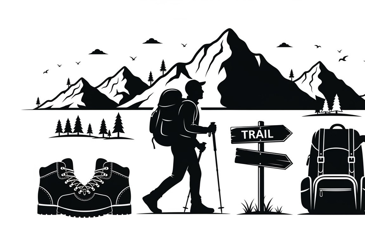 Hiking Adventure Silhouette Bundle, an Illustration by yasushie (Photo 34 of 51)