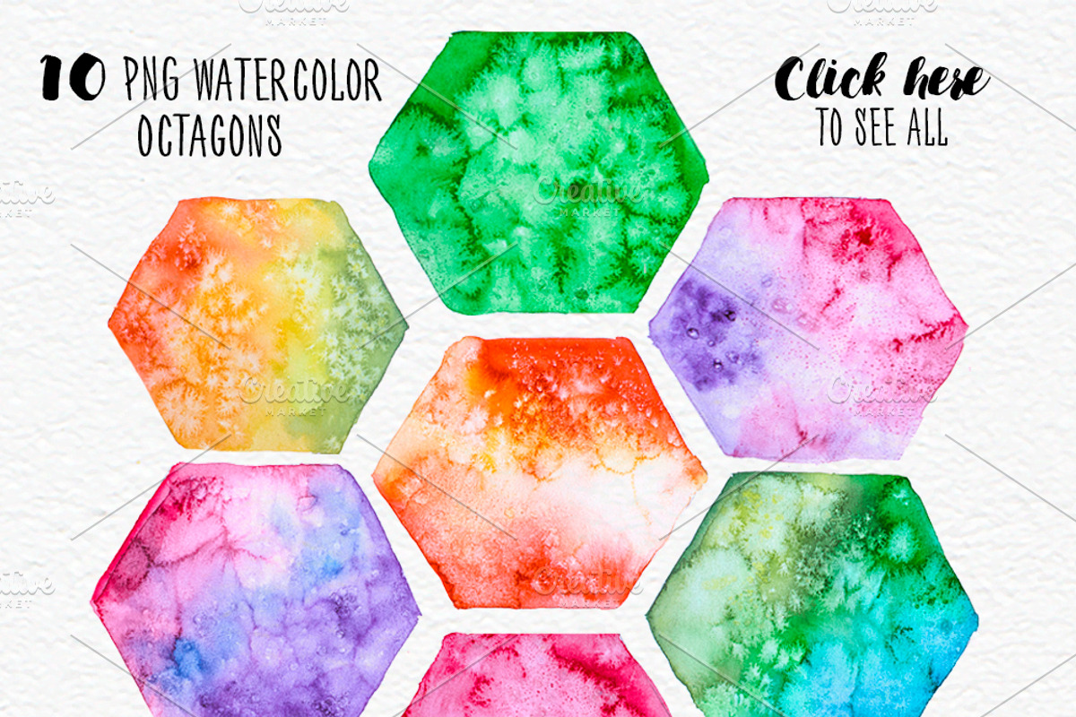 Geometric Watercolor + Gold Bundle, a Texture Graphic by Anna Faun (Photo 2 of 9)