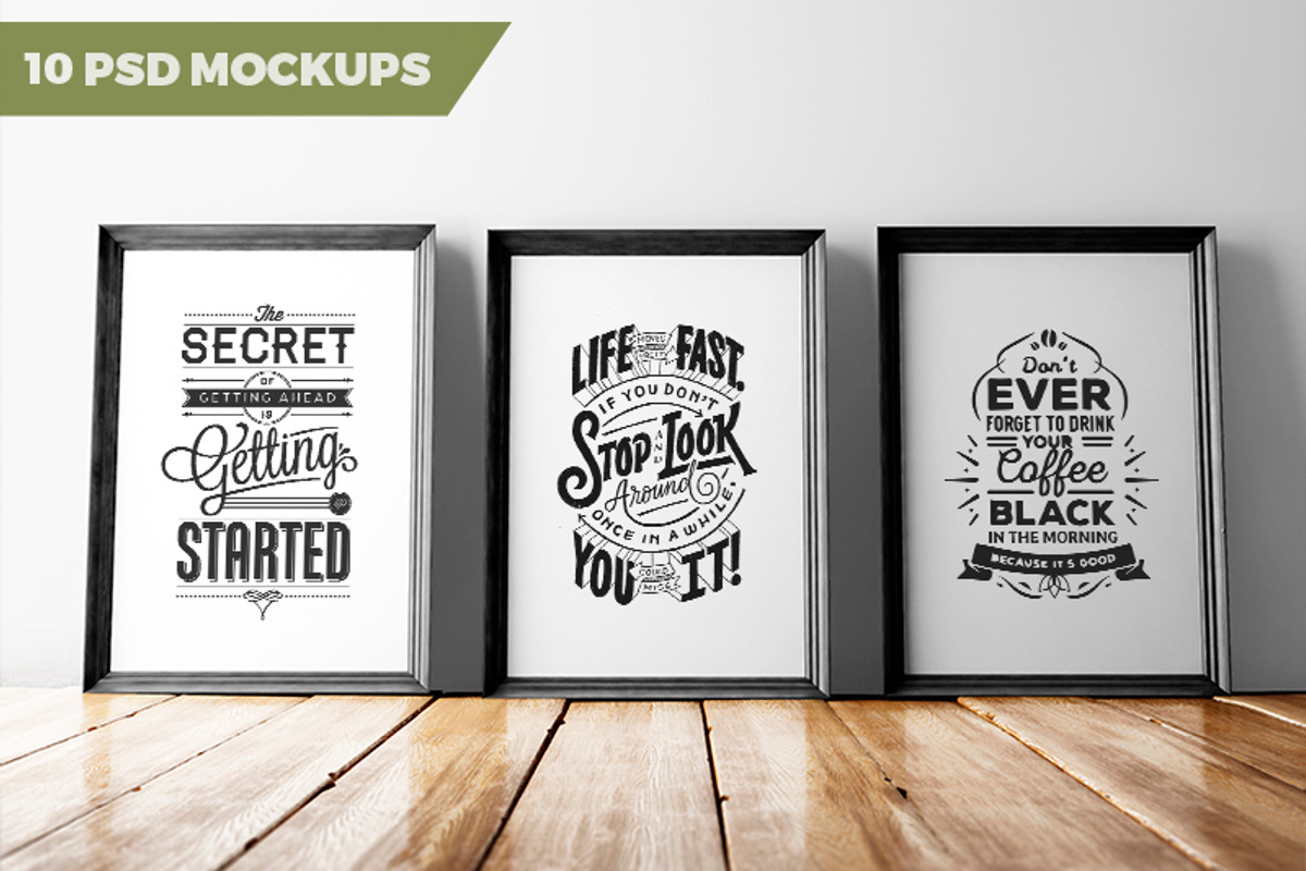 10 PSD MOCKUPS, a Print Template by Egor Shkolnikov (Photo 1 of 12)