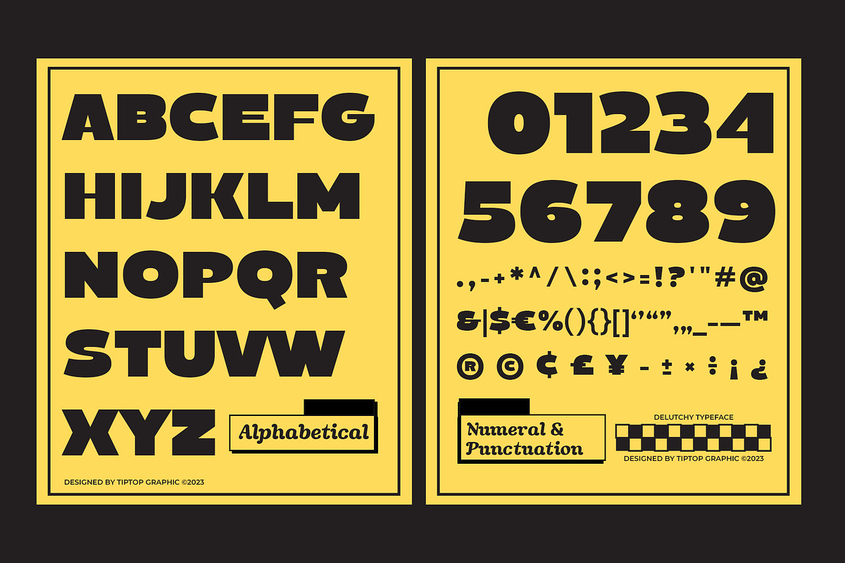 Delutchy | Display Retro Bold Font, a Sans Serif Font by Tiptop Graphic (Photo 2 of 9)