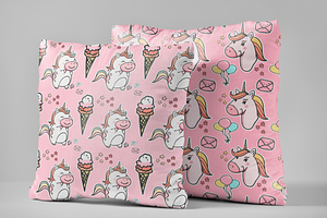 Unicorns Seamless Patterns Bonus